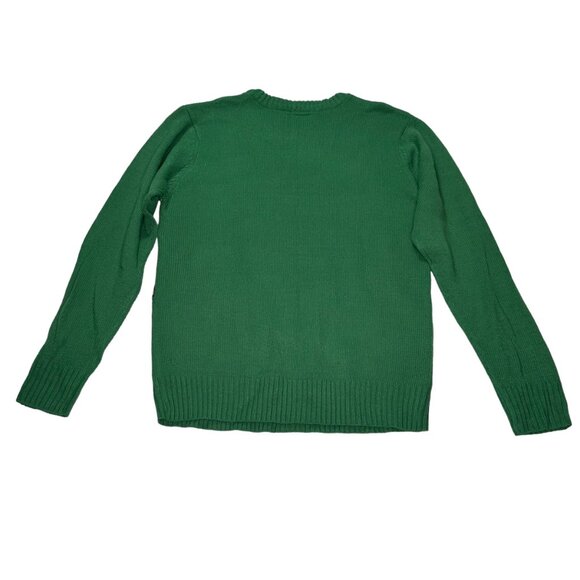Jem Holiday Sweater L/G Elf Design Green Acrylic Unisex Christmas Ugly - Picture 7 of 13